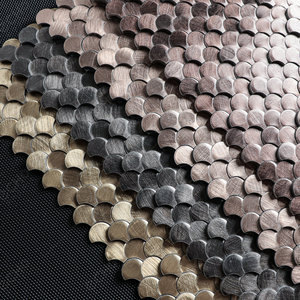 Mosaïque Métallique 3D en Aluminium Style Luxe, Couleur Bronze, Mini Coquille pour Décoration Murale - Product Image 6