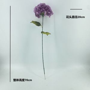 Hydrangea Artificial <b>Flower</b> Bouquet Silk High Simulation Wedding Decoration <b>Single</b> Branch YG 01 - Product Image 3