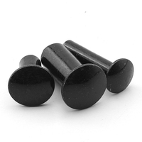 10 pièces/sac Rivets semi-tubulaires à tête ronde en acier inoxydable 304 plaqué zinc noir M1.5-M4.5 Grade A2-70 Nindejin Personnalisé