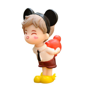 Mini figurine d'action cadeau de la Saint-Valentin en plastique artisanat poupée ornement Figurines miniatures Figurine en plastique décoration de mariage - Product Image 5