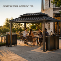 Pergola moderne en aluminium Bld Electric imperméable 12x12 avec toit à lames orientables automatiques et options de personnalisation pour les revendeurs