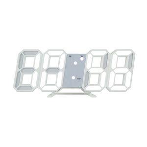 2024 Corea N. <span class=keywords><strong>Orologio</strong></span> Sveglia Digitale LED 3D Bianco <span class=keywords><strong>da</strong></span> Parete/<span class=keywords><strong>Tavolo</strong></span> con 3 Livelli di Luminosità, Decorazione Moderna per la Casa - Product Image 1