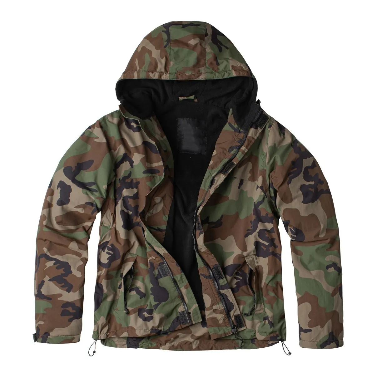 Ngụy trang quá khổ Áo khoác mùa Đông cổ điển không thấm nước Zip outwear túi ngoài trời thời trang camo Áo khoác