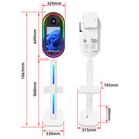 Machine photomaton de haute qualité avec écran tactile de 15,6 pouces, miroir ovale, compatible avec l'appareil photo et l'imprimante