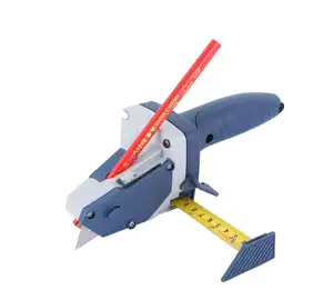 Cortador de placa de yeso, herramienta de medición Manual multifunción con Regla de medición y cuchillo de utilidad