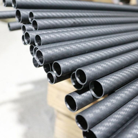 Tuyau flexible en fibre de carbone de 10 cm pour gestion de faisceau de câbles de robot, finition brillante/mate -60 +180