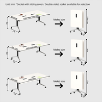Table de formation pliable en gros – Bureau en bois robuste de haute qualité pour bureau, domicile, école, conférence