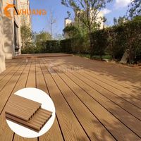 Plancher en WPC teck personnalisé pour extérieur, nouveau design, revêtement de terrasse WPC gaufré 3D, planches composites rainurées, bordure de piscine, revêtement de terrasse WPC