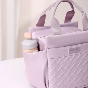 Sac fourre-tout de maternité tissé et gaufré tendance, grande capacité, imperméable, en tissu Oxford, pour mamans - Product Image 3