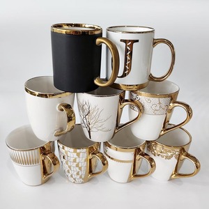 Sang trọng màu đen Vàng Gốm <span class=keywords><strong>Mug</strong></span> Matte kết thúc xử lý Vàng lý tưởng cho cao cấp văn phòng & trang trí nội thất & cà phê & trà thời gian - Product Image 1