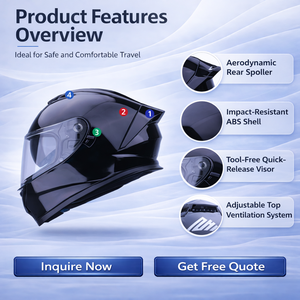 Casque de <span class=keywords><strong>moto</strong></span> intégral OEM/ODM, nouveau modèle en ABS, homologué DOT, à libération rapide, double visière pour adultes, motoneige, motocross - Product Image 4