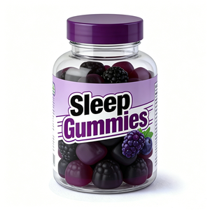 Complément alimentaire en gommes pour le sommeil, sans sucre, <span class=keywords><strong>naturel</strong></span>, végétalien, avec 5 mg de magnésium et vitamine D, en marque privée personnalisée, pour les fournisseurs Amazon - Product Image 1