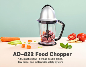 Picadora Eléctrica de Alimentos, Máquina para Moler Carne, Mezcladora de Verduras y Frutas, Procesador de Alimentos con Recipiente de Plástico de 1.5L y Cuchillas de Cobre Puro - Product Image 2