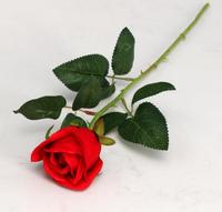 Fleurs décoratives artificielles à tige unique en soie rouge rose Vente en gros pas cher