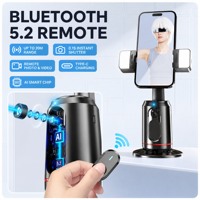 Mini Estabilizador de Gimbal con Seguimiento Facial Automático, Trípode con IA para Selfies, Soporte para Teléfono con Rotación de 360° y Control Remoto