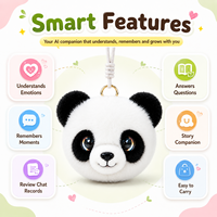 Jouet en peluche IA avec fonction de chat, ChatGPT, yeux émotionnels LED, 60 langues, peluche sensorielle apaisante pour tout-petits