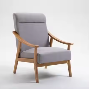 Fauteuil inclinable confortable en tissu et bois pour salon, avec support pour les jambes, pour mobilier d'hôtel et de salon - Product Image 4
