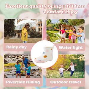 YL-26122 Stivali da Pioggia Chelsea per Bambini in <span class=keywords><strong>Gomma</strong></span> Naturale 100% Impermeabile, per Ragazzi e Ragazze, Uso Quotidiano e Scolastico, <span class=keywords><strong>Stivaletti</strong></span> OEM ODM - Product Image 6