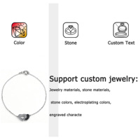 Bracelets de créateur pour femmes en argent sterling 925 plaqué platine avec breloque en zircon et cadeau pour les occasions festives