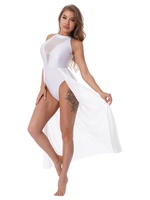 Robe de danse 56 cm, tenue Sexy et moulante, avec des strass, sans manches, pour femmes