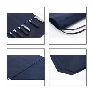 Canvas Chef's Knife Roll <b>Tool</b> <b>Pouch</b> Storage Bag for BBQ Fishing Hunting Multi Purpose Storage Bag - Product Image 5