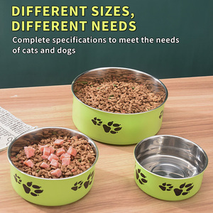 وعاء معدني معزول للكلاب مضاد للانزلاق مضاد للانزلاق ومضاد للانزلاق-أطباق للكلاب صغيرة متوسطة الحجم - Product Image 5
