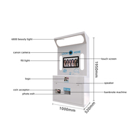 DOLA Photomaton à impression instantanée, coque miroir selfie, écran tactile 21,5 pouces, appareil photo entièrement automatique, kit de photographie DSLR commercial