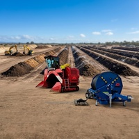 Machine de retournement de compost sur rail pour le compostage du fumier de bétail et l'élimination des déchets agricoles, largeur de 4,5 m