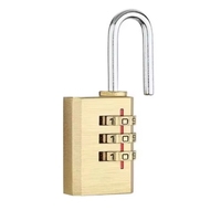 Haute qualité 4 chiffres en laiton matériel sécurité Pad Lock usine Logo personnalisé fonction antivol déverrouille mot de passe cadenas