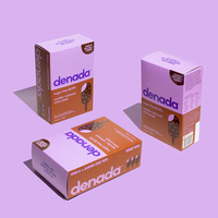 Boîtes en papier personnalisées de qualité alimentaire pour bâtonnets glacés, emballages alimentaires en papier pour crème glacée, boîtes en papier à couvercle rabattable pour crème glacée