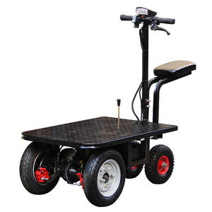 Carretilla Metálica Eléctrica de Plataforma de 4 Ruedas de Alta Resistencia, Multifuncional, con Sistema de <span class=keywords><strong>Doble</strong></span> Freno de Disco, Personalizable OEM, para Compras y Carga - Product Image 1