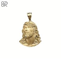 VVS Moissanite Diamond Chirstan Colgantes Venta caliente Chapado en oro 925 Plata Jesús 3D Cad Colgante
