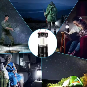 Rechargeable <b>LED</b> Camping Lantern Aluminum Alloy IP65 Waterproof With <b>Red</b> Side <b>Lights</b> For Outdoor Use - Product Image 4