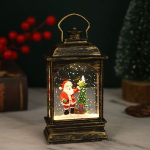 <b>Christmas</b> Decoration Light LED Plastic Santa Claus Interior Water <b>Flat</b> Wind Lamp Battery Powered Desktop <b>Ornaments</b> Snowman - Product Image 5