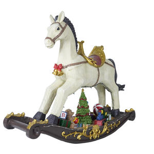 Cheval à bascule musicale en résine, avec 8 sonneries, décoration personnalisé <span class=keywords><strong>de</strong></span> vacances, <span class=keywords><strong>de</strong></span> noël, vente en gros, nouveauté, - Product Image 3