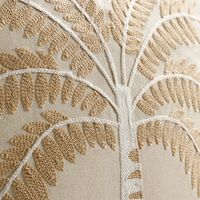 Housse de coussin brodée de palmiers de luxe - 45x45cm, en coton et lin, pour maison et hôtel tropicaux (design personnalisé)