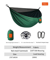 Hamac de camping portable en toile pour l'extérieur, léger et compact, lit suspendu pour les voyages, la randonnée, la pêche, la pelouse, le jardin