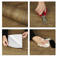 Rouleau de revêtement de sol en vinyle aspect bois UDK 1.22*50m papier de contact pelable et collant pour chambre à coucher cuisine salon bureau maison