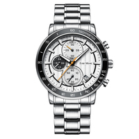Luxe Skmei marque Titan en acier inoxydable montres-bracelets pour hommes femmes étanche Quartz verre pointeur affaires Style alliage