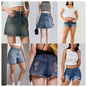 Shorts en <span class=keywords><strong>jean</strong></span> taille haute sexy pour femmes, coupe ajustée, tendance, été, vente en gros, expédition aléatoire - Product Image 1