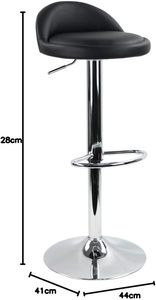 Hiện Đại Bảng Điều Chỉnh Chiều Cao Có Thể Điều Chỉnh Xoay Thanh Phân Da Đen Cho Phòng Khách Nhà Bếp Đảo Băng Ghế Dự Bị - Product Image 5