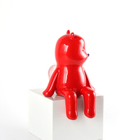 Style moderne Art déco ours ange rouge résine artisanat mignon saisonnier chambre accessoires pour chambre de bébé artisanat pour cadeau