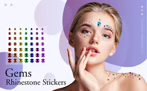 Rhinestone Gem Stickers Self Adhesive Colorful Stick On Gems Bling Craft Jewels Crystal Stickers Decorative Diamond Stickers