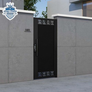 Nhà Thiết Kế Chính Bằng Kim Loại Nhôm Bán Hiện Đại Ngoài Trời Màu Đen Tự Động Bằng Tay Thiết Kế Cổng Xoay Chính Cho Nhà Ở - Product Image 2