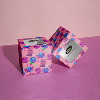 Boîte rectangulaire de luxe personnalisée pour petites bouteilles de vin, pot à résine, grande bougie, fenêtre transparente, laminage mat, vodka, soda, tequila