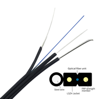 Cable de Fibra Óptica Autoportante Tipo Arco OWIRE GJYX(F)CH para Redes FTTH, Compatible con Uso en Exteriores, Alta Banda Ancha, Conector UPC, 300N