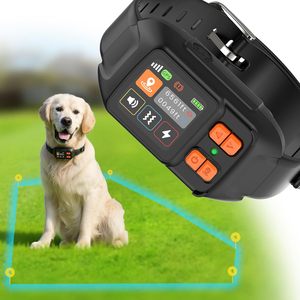 Gps Wireless <b>Dog</b> Fence System Dual Mode Collar 6561Ft Radius For Medium Large <b>Dogs</b> Rechargeable Black - Product Image 1