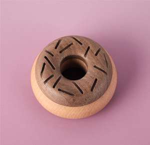 Nueva Casa de Juegos de Madera con Forma de Donut, Decoración de Postres, Juguete de Postre Simulado para Niños - Product Image 5