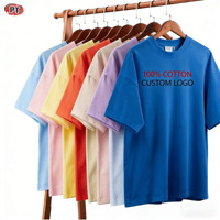 T-shirt décontracté en coton tricoté doux de qualité supérieure, coupe droite, 100 % coton, style hip-hop, 300 g/m², épais, écologique, épaules tombantes, effet délavé