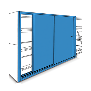 Fami System Ar <b>Sliding</b> Doors L2300 H1500 Dark Grey Ral7000 Tool Storage - Product Image 3